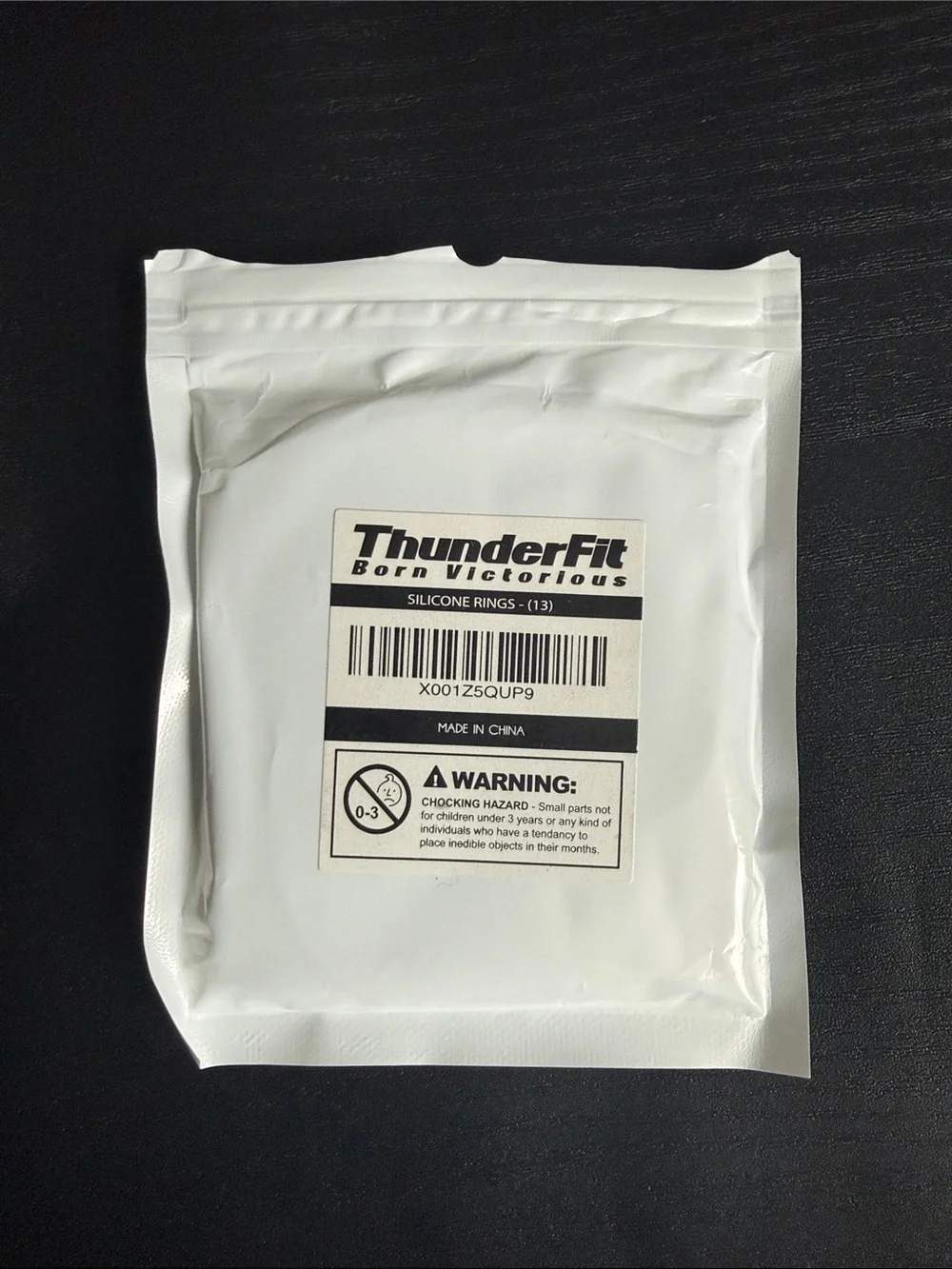 ThunderFit Silicone Ring Set Size 13 Black Wedding Bands 4 Pack